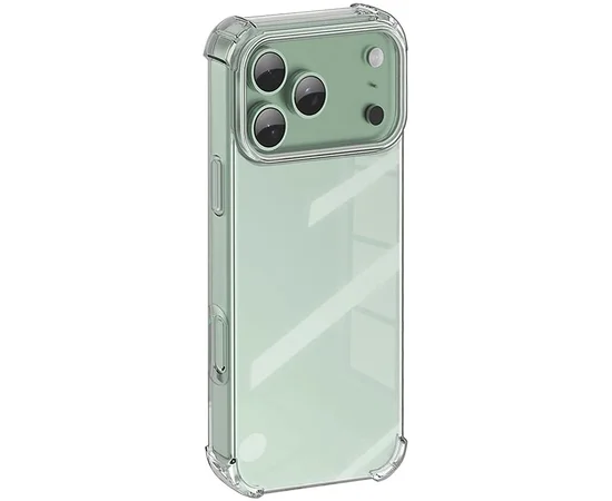 TPU чехол GETMAN Ease logo усиленные углы для Apple iPhone 17 Pro (6.3") Бесцветный (прозрачный)