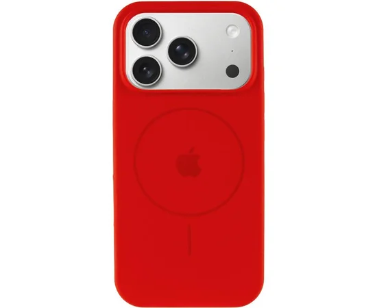 Чехол Silicone Case Full Protective (AA) V2 with MagSafe для Apple iPhone 17 Pro (6.3") Красный / Red
