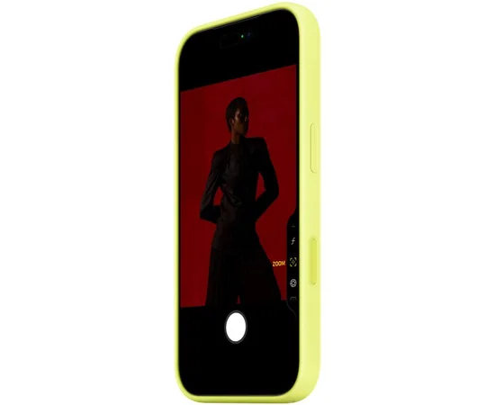 Чехол Silicone case (AAA) with Magsafe and Animation для Apple iPhone 17 Pro (6.3") Neon Yellow