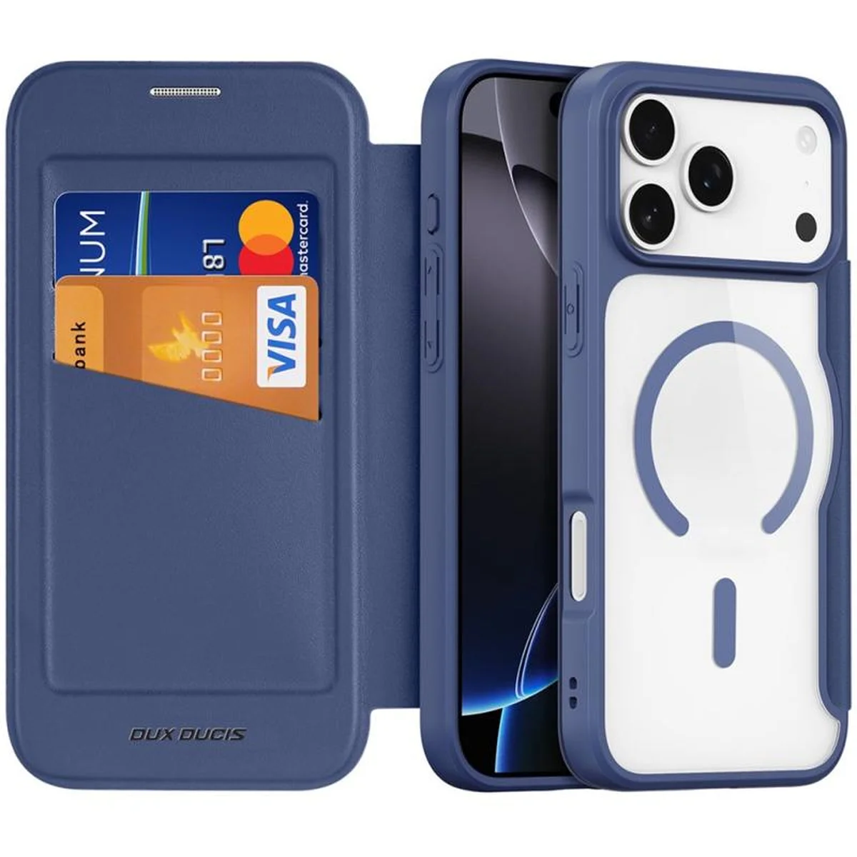 Чехол-книжка Dux Ducis Skin X Pro with MagSafe для Apple iPhone 17 Pro (6.3") Blue