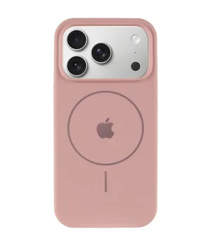 Чехол Silicone Case Full Protective (AA) V2 with MagSafe для Apple iPhone 17 Pro (6.3") Розовый / Pink Sand
