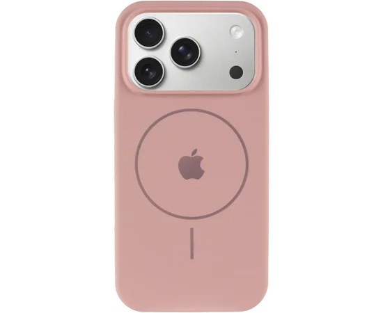 Чехол Silicone Case Full Protective (AA) V2 with MagSafe для Apple iPhone 17 Pro (6.3") Розовый / Pink Sand