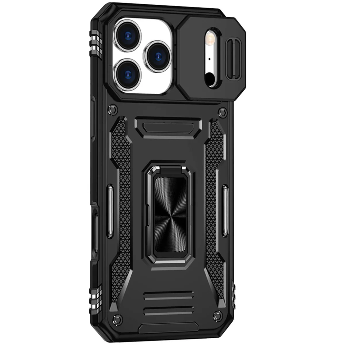 Ударопрочный чехол Camshield Army Ring для Apple iPhone 17 Pro (6.3") Черный / Black
