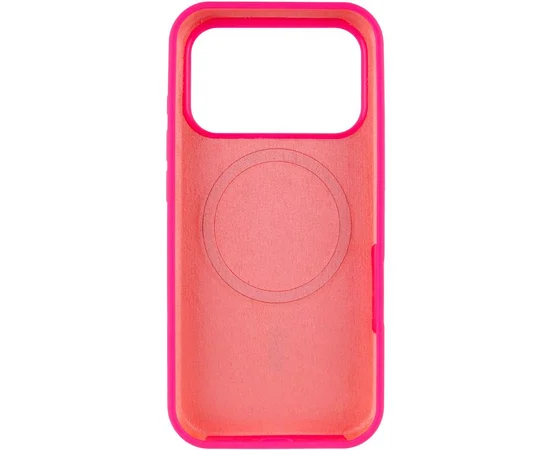 Чехол Silicone Case Full Protective (AA) V2 with MagSafe для Apple iPhone 17 Pro (6.3") Розовый / Barbie pink
