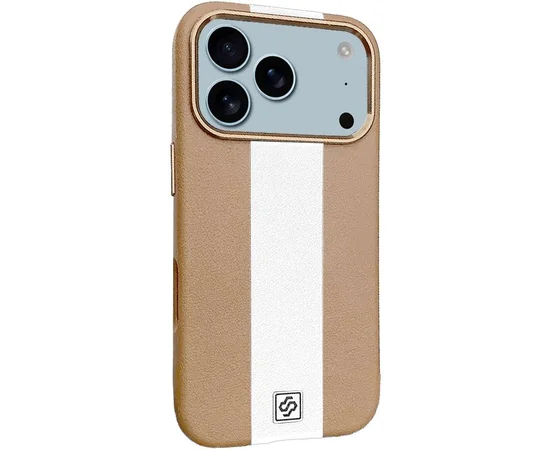 Шкіряний чохол Rally with MagSafe для Apple iPhone 17 Pro (6.3") Beige / White