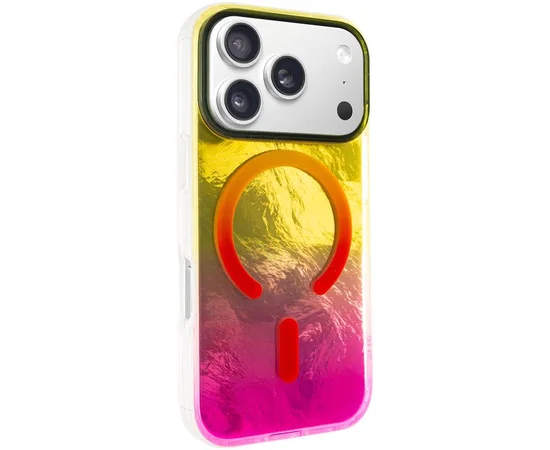 Чохол TPU Shiny Mountain (MagFit) для Apple iPhone 17 Pro (6.3") Yellow / Pink