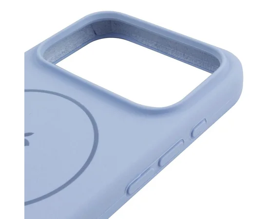 Чехол Silicone Case Full Protective (AA) V2 with MagSafe для Apple iPhone 17 Pro (6.3") Голубой / Lilac Blue