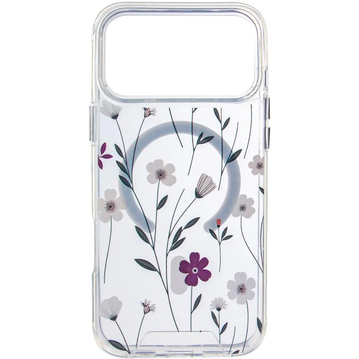 TPU+PC чехол Clear Garden with MagSafe для Apple iPhone 17 Pro (6.3") Cherry Petal