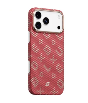 TPU+PC чехол Blueo Gilded Tactile Woven with MagSafe для Apple iPhone 17 Pro (6.3") Red