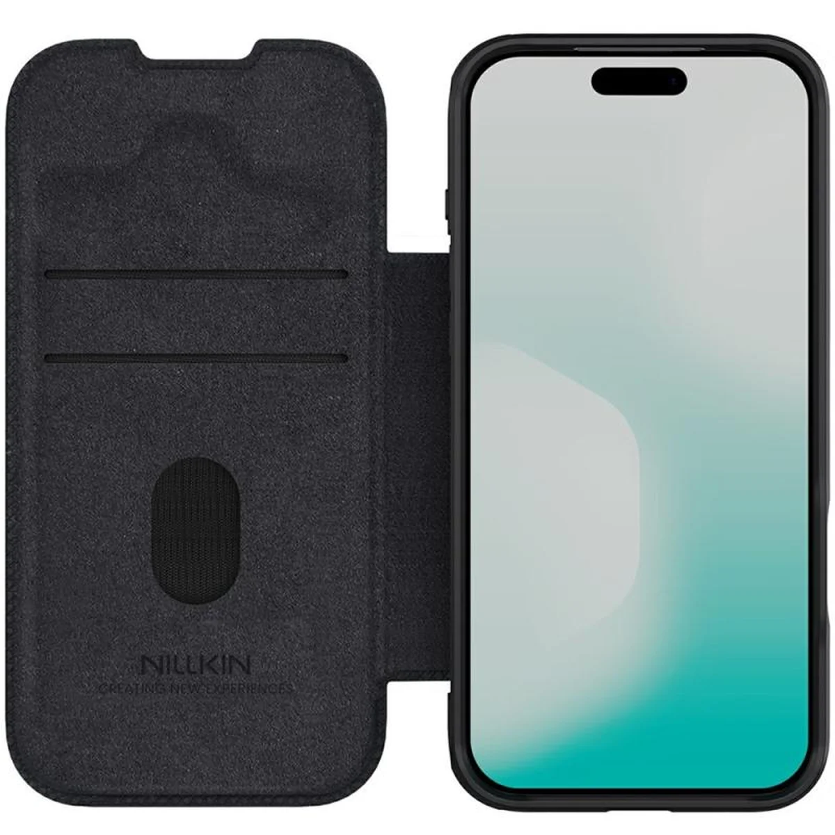 Кожаный чехол-книжка Nillkin Qin Pro Camshield для Apple iPhone 17 Pro (6.3") Black