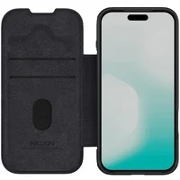 Кожаный чехол-книжка Nillkin Qin Pro Camshield для Apple iPhone 17 Pro (6.3") Black