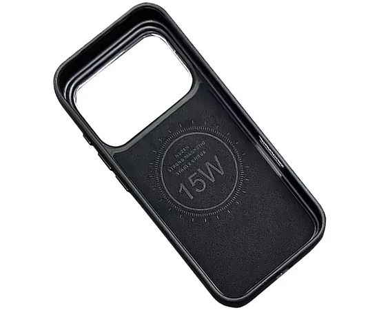 Кожаный чехол Rally with MagSafe для Apple iPhone 17 Pro (6.3") Black / White