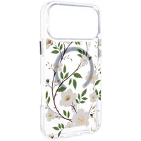 TPU+PC чехол Clear Garden with MagSafe для Apple iPhone 17 Pro (6.3") White Gardenia