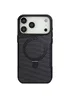 TPU+PC чохол Metal Buttons with MagSafe Carbon Ring для Apple iPhone 17 Pro (6.3") Чорний