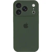 Чехол Silicone Case Full Camera Protective (AA) для Apple iPhone 17 Pro (6.3") Зеленый / Cyprus Green