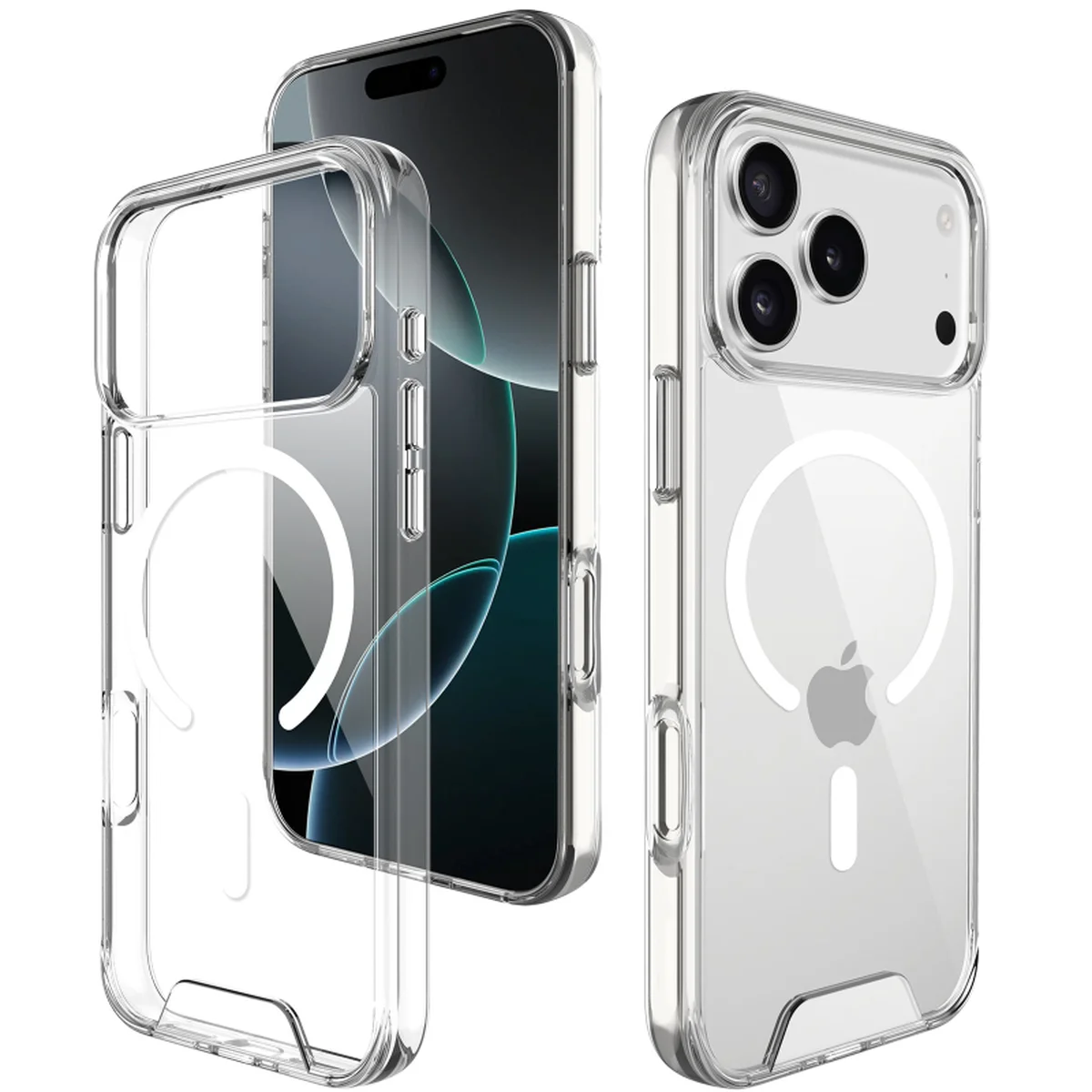Чехол TPU Space Case with Magnetic Fit для Apple iPhone 17 Pro / 18 Pro (6.3") Прозрачный