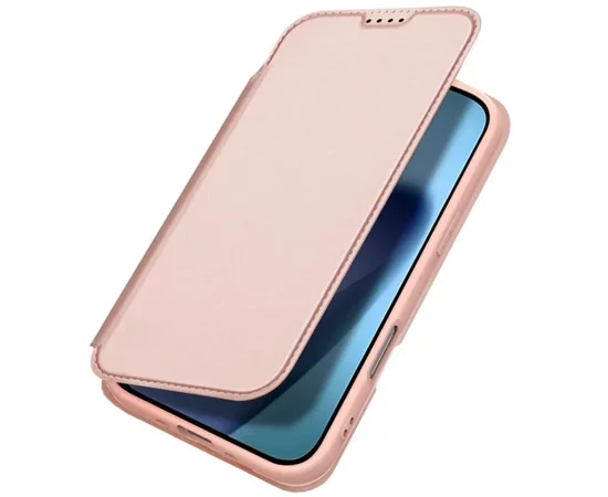 Чехол-книжка Dux Ducis с карманом для визиток для Apple iPhone 17 Pro (6.3") Rose Gold
