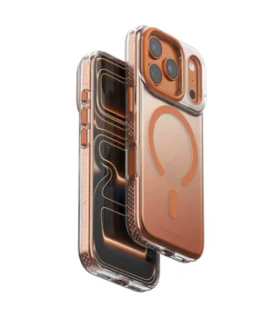 Чехол TPU+PC Puloka Resplendent with Magnetic Fit для Apple iPhone 17 Pro / 18 Pro (6.3") Orange
