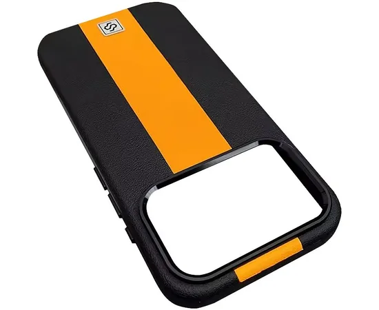 Шкіряний чохол Rally with MagSafe для Apple iPhone 17 Pro (6.3") Black / Orange