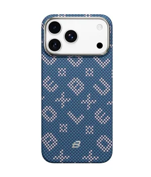 TPU+PC чехол Blueo Gilded Tactile Woven with MagSafe для Apple iPhone 17 Pro (6.3") Blue