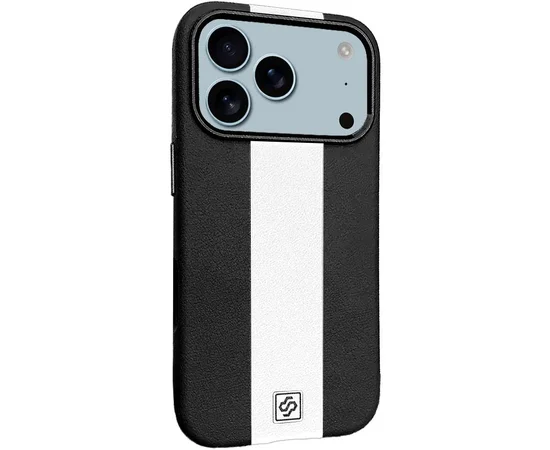 Кожаный чехол Rally with MagSafe для Apple iPhone 17 Pro (6.3") Black / White