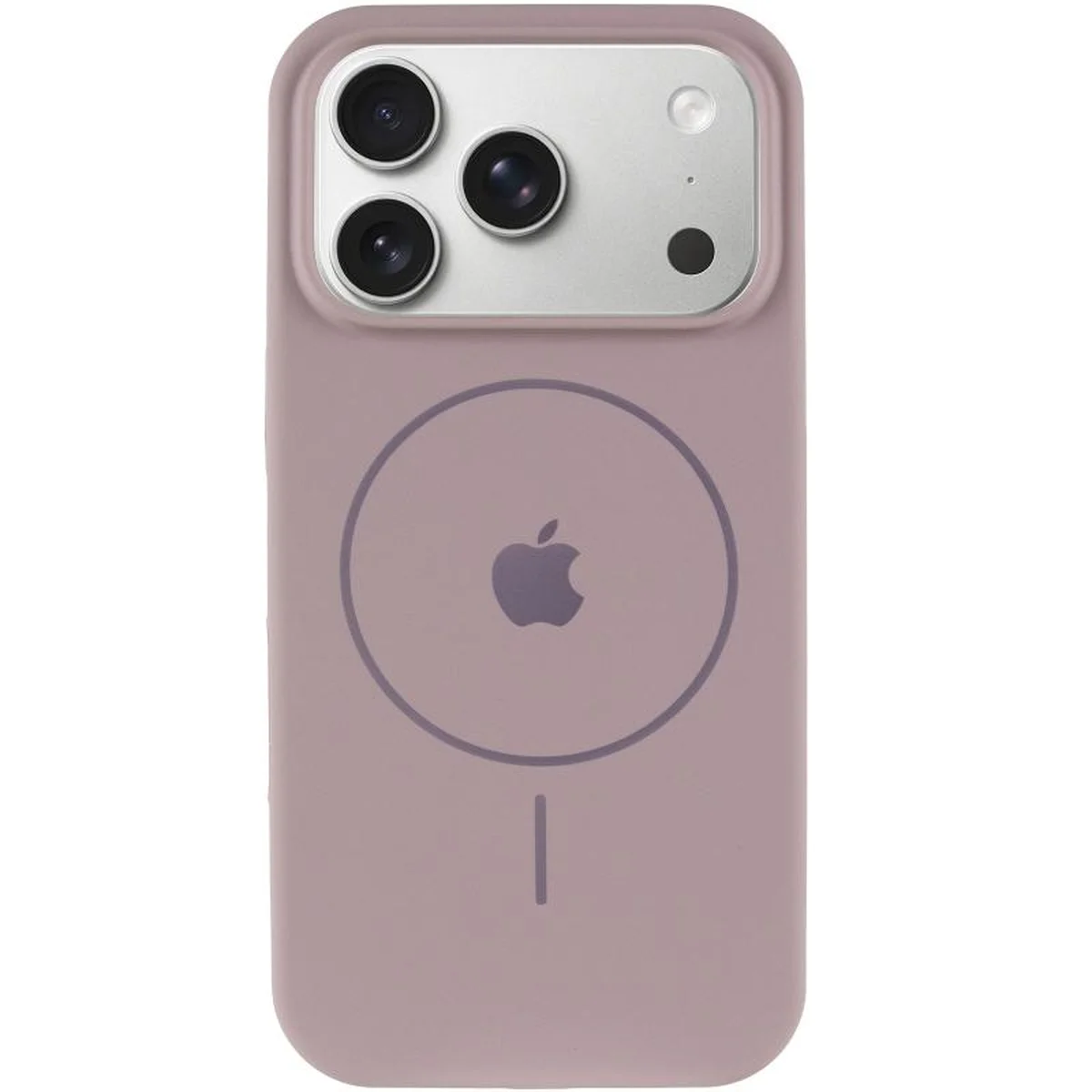 Чехол Silicone Case Full Protective (AA) V2 with MagSafe для Apple iPhone 17 Pro (6.3") Серый / Lavender