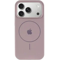 Чехол Silicone Case Full Protective (AA) V2 with MagSafe для Apple iPhone 17 Pro (6.3") Серый / Lavender
