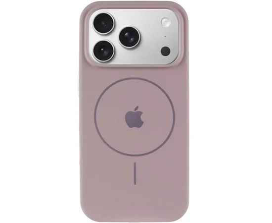 Чехол Silicone Case Full Protective (AA) V2 with MagSafe для Apple iPhone 17 Pro (6.3") Серый / Lavender
