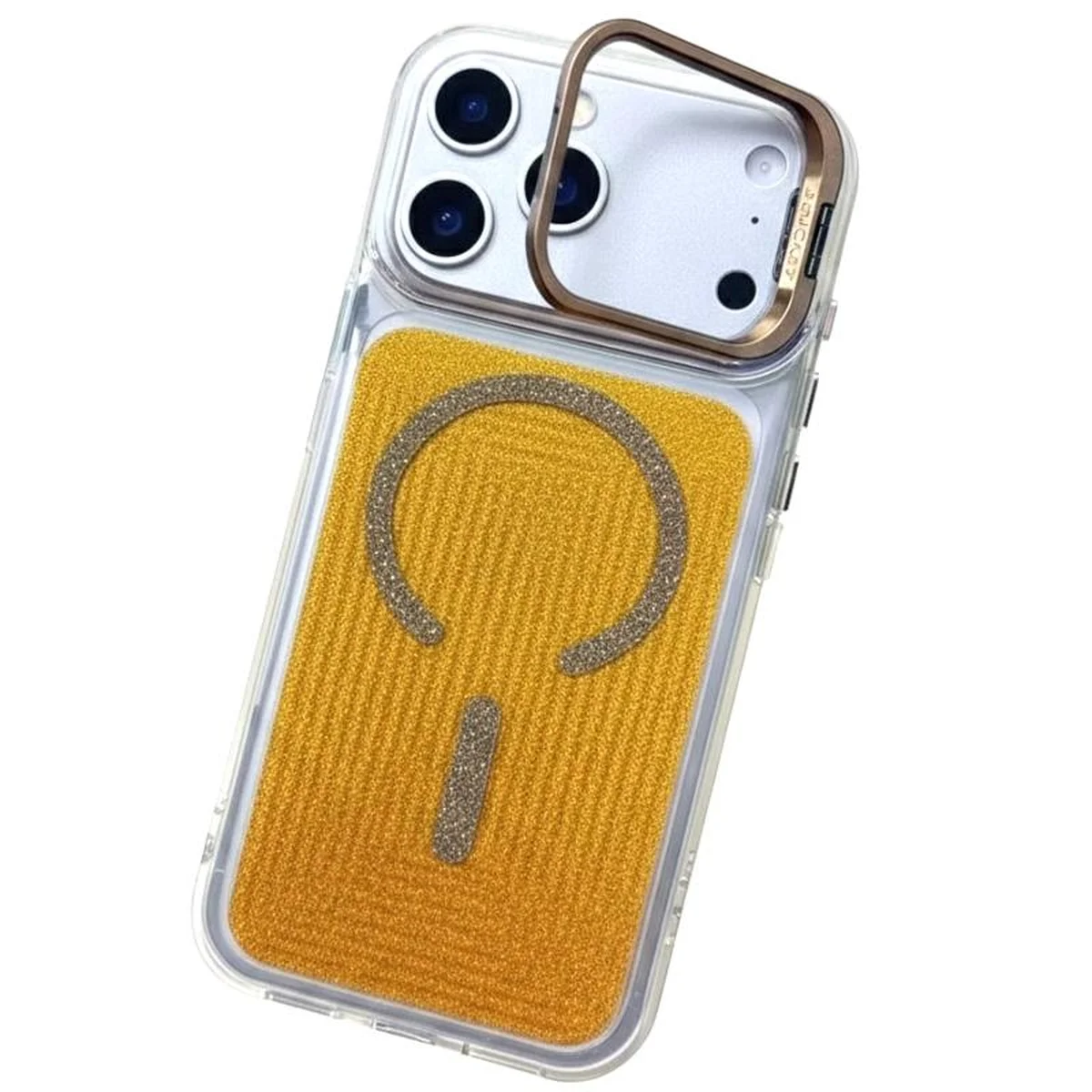 Чехол TPU+PC Jewel Sparkle with MagSafe для Apple iPhone 17 Pro (6.3") Sunny Gold