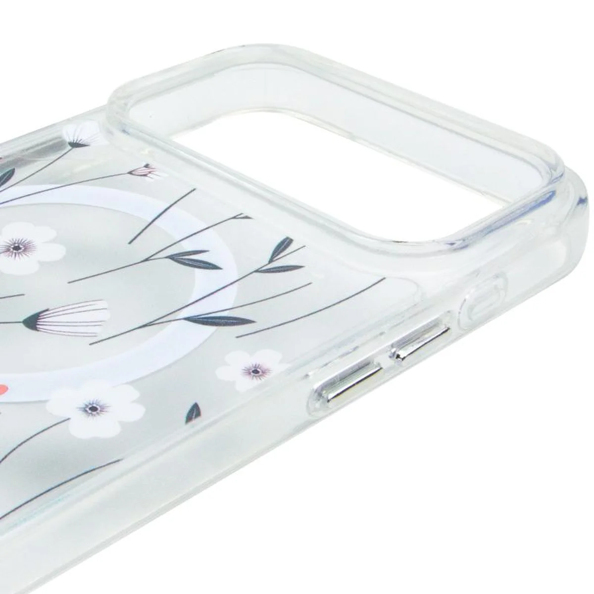 TPU+PC чехол Clear Garden with MagSafe для Apple iPhone 17 Pro (6.3") Cherry Petal