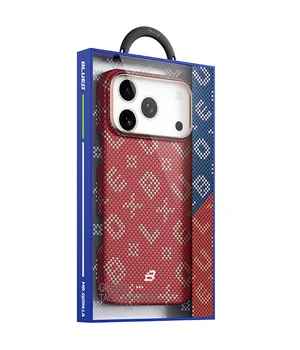 TPU+PC чехол Blueo Gilded Tactile Woven with MagSafe для Apple iPhone 17 Pro (6.3") Red