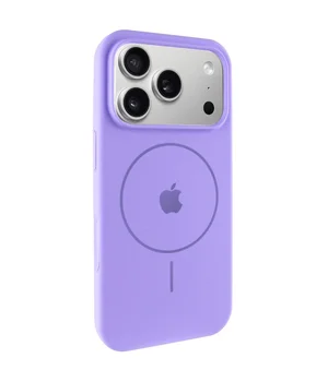 Чехол Silicone Case Full Protective (AA) V2 with MagSafe для Apple iPhone 17 Pro (6.3") Сиреневый / Dasheen
