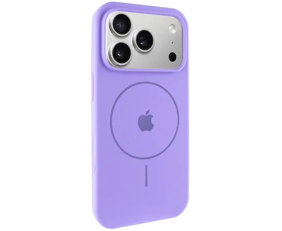 Чехол Silicone Case Full Protective (AA) V2 with MagSafe для Apple iPhone 17 Pro (6.3") Сиреневый / Dasheen