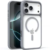 TPU+PC чохол Metal Buttons with MagSafe для Apple iPhone 17 Pro (6.3") Сірий / Grey