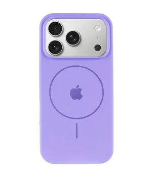 Чехол Silicone Case Full Protective (AA) V2 with MagSafe для Apple iPhone 17 Pro (6.3") Сиреневый / Dasheen