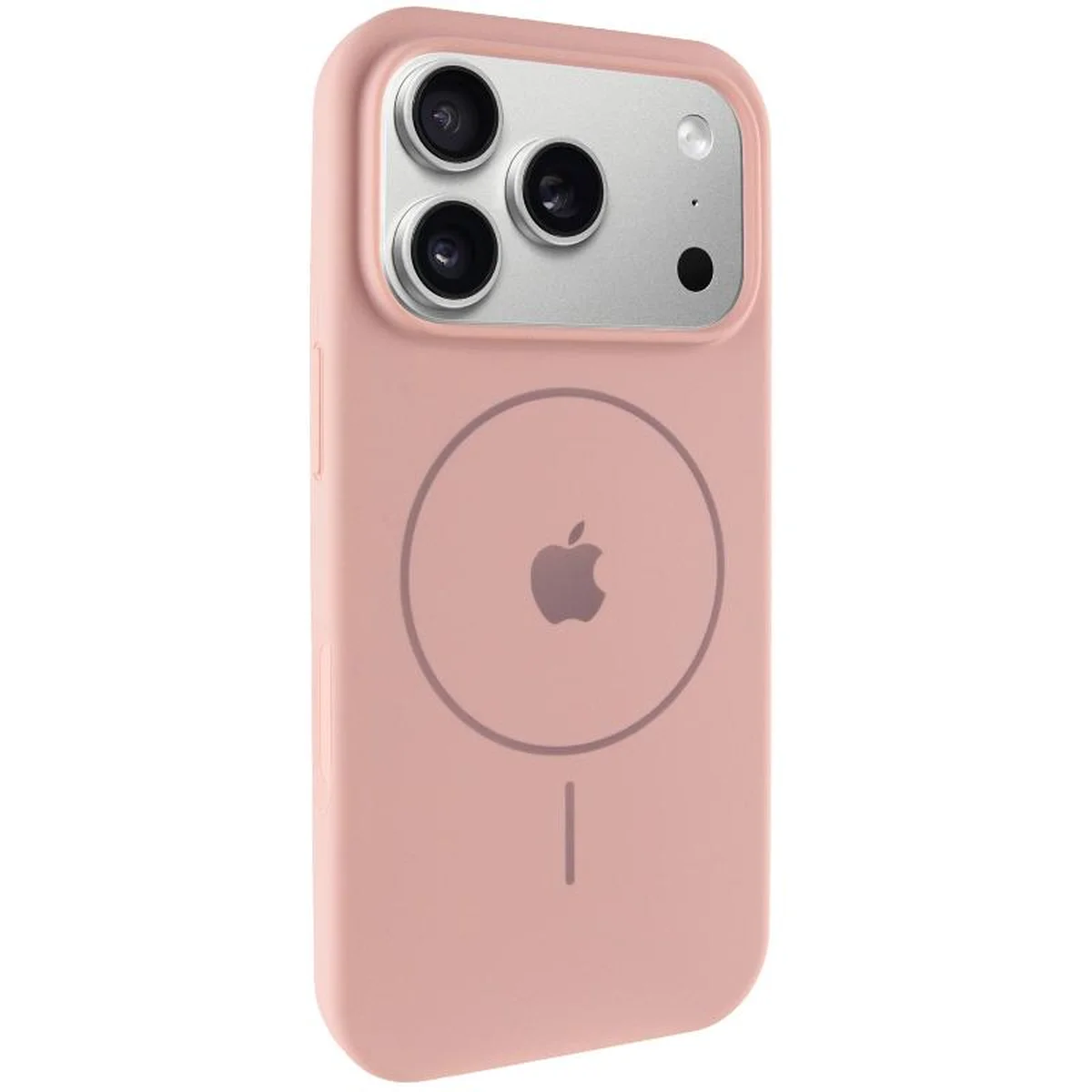 Чехол Silicone Case Full Protective (AA) V2 with MagSafe для Apple iPhone 17 Pro (6.3") Розовый / Pink Sand