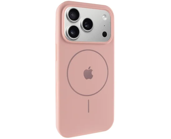 Чехол Silicone Case Full Protective (AA) V2 with MagSafe для Apple iPhone 17 Pro (6.3") Розовый / Pink Sand