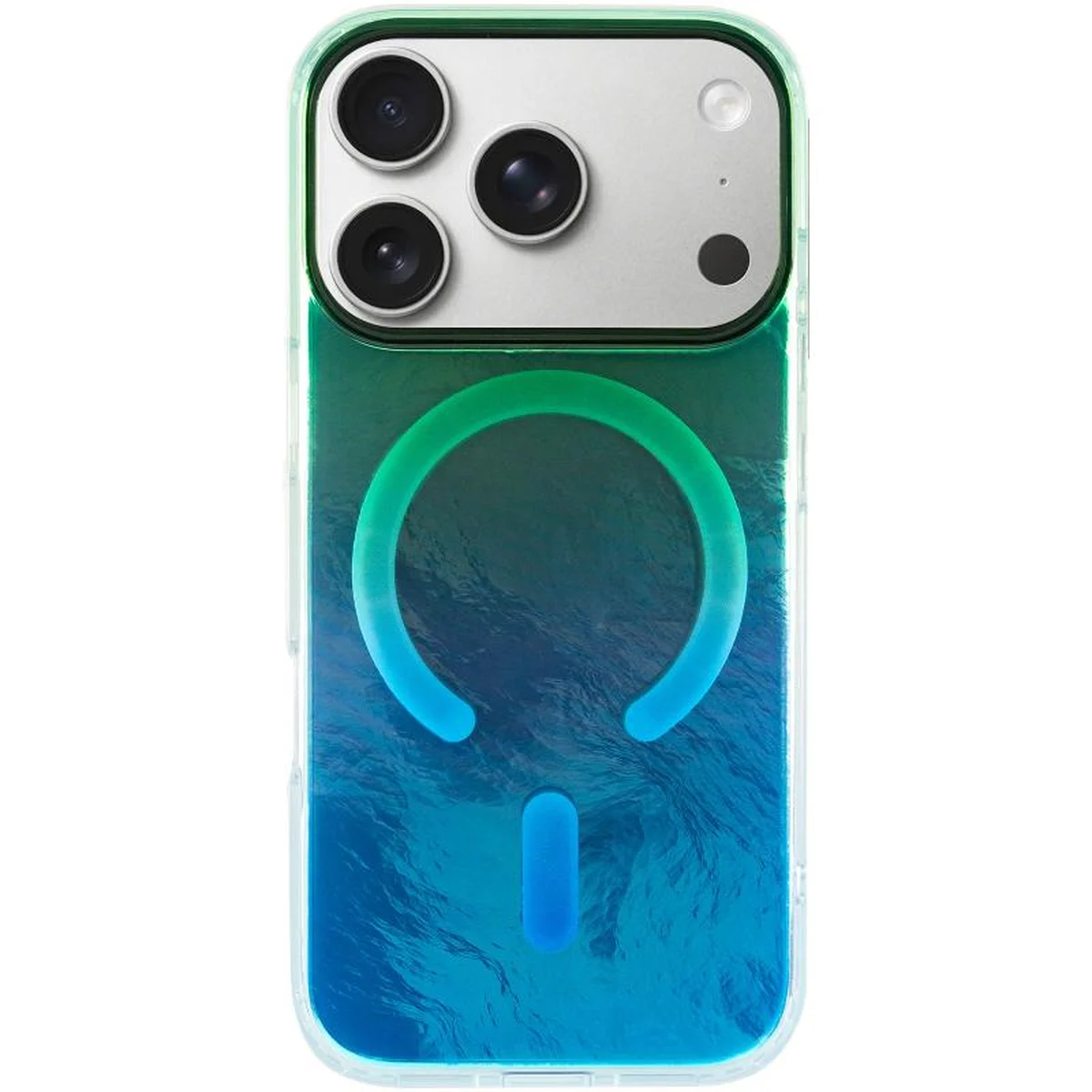 Чехол TPU Shiny Mountain (MagFit) для Apple iPhone 17 Pro (6.3") Green / Blue