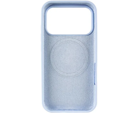 Чехол Silicone Case Full Protective (AA) V2 with MagSafe для Apple iPhone 17 Pro (6.3") Голубой / Lilac Blue