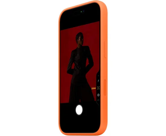 Чехол Silicone case (AAA) with Magsafe and Animation для Apple iPhone 17 Pro (6.3") Orange