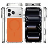 Чехол TPU+PC Space Pure Color with Magnetic Fit для Apple iPhone 17 Pro / 18 Pro (6.3") Orange