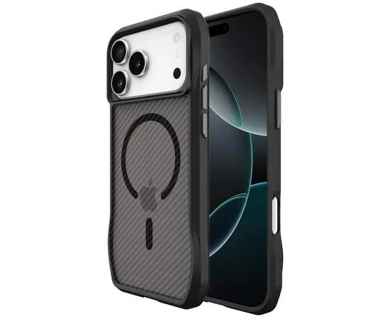 Чехол TPU Space Octagon with MagSafe для Apple iPhone 17 Pro (6.3") Carbon Black
