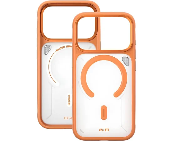 TPU+PC чехол Blueo Frosted Heat Dissipation Stand with MagSafe для Apple iPhone 17 Pro (6.3") Оранжевый