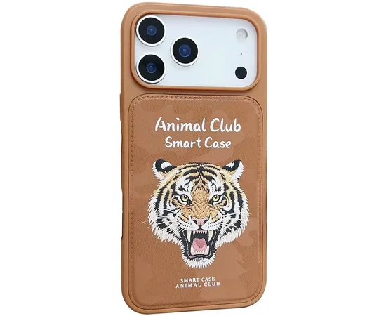 TPU+PC чехол Animal Club для Apple iPhone 17 Pro (6.3") Chocolate Brown