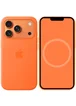 Чехол Silicone case (AAA) with Magsafe and Animation для Apple iPhone 17 Pro (6.3") Orange