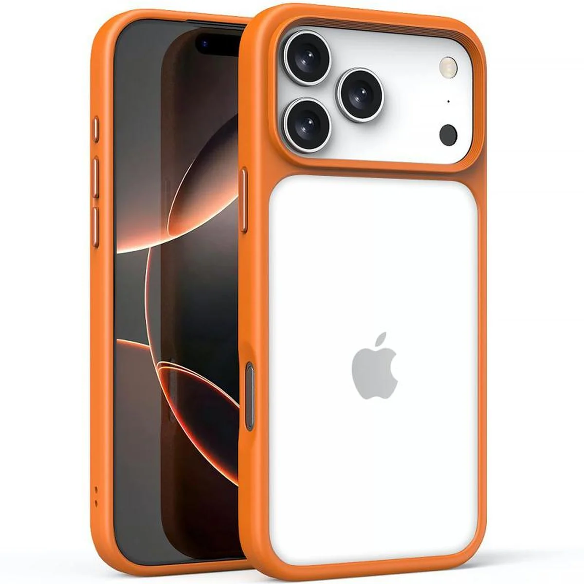 TPU+PC чехол Metal Buttons для Apple iPhone 17 Pro (6.3") Оранжевый / Orange