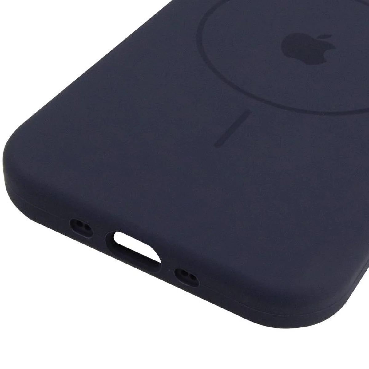 Чохол Silicone Case Full Protective (AA) V2 with MagSafe для Apple iPhone 17 Pro (6.3") Темно-синій / Midnight blue