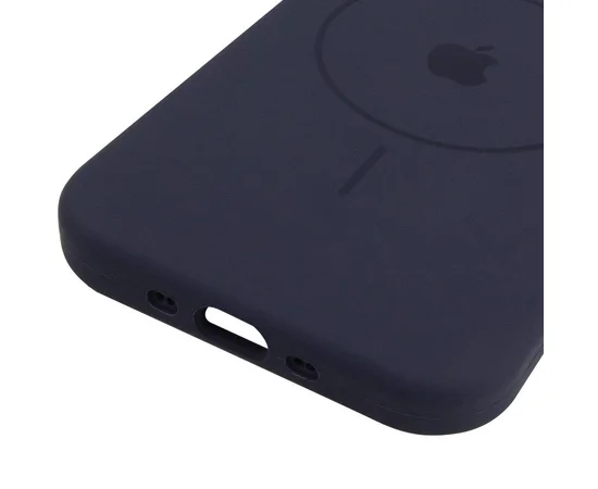Чехол Silicone Case Full Protective (AA) V2 with MagSafe для Apple iPhone 17 Pro (6.3") Темно-синий / Midnight blue
