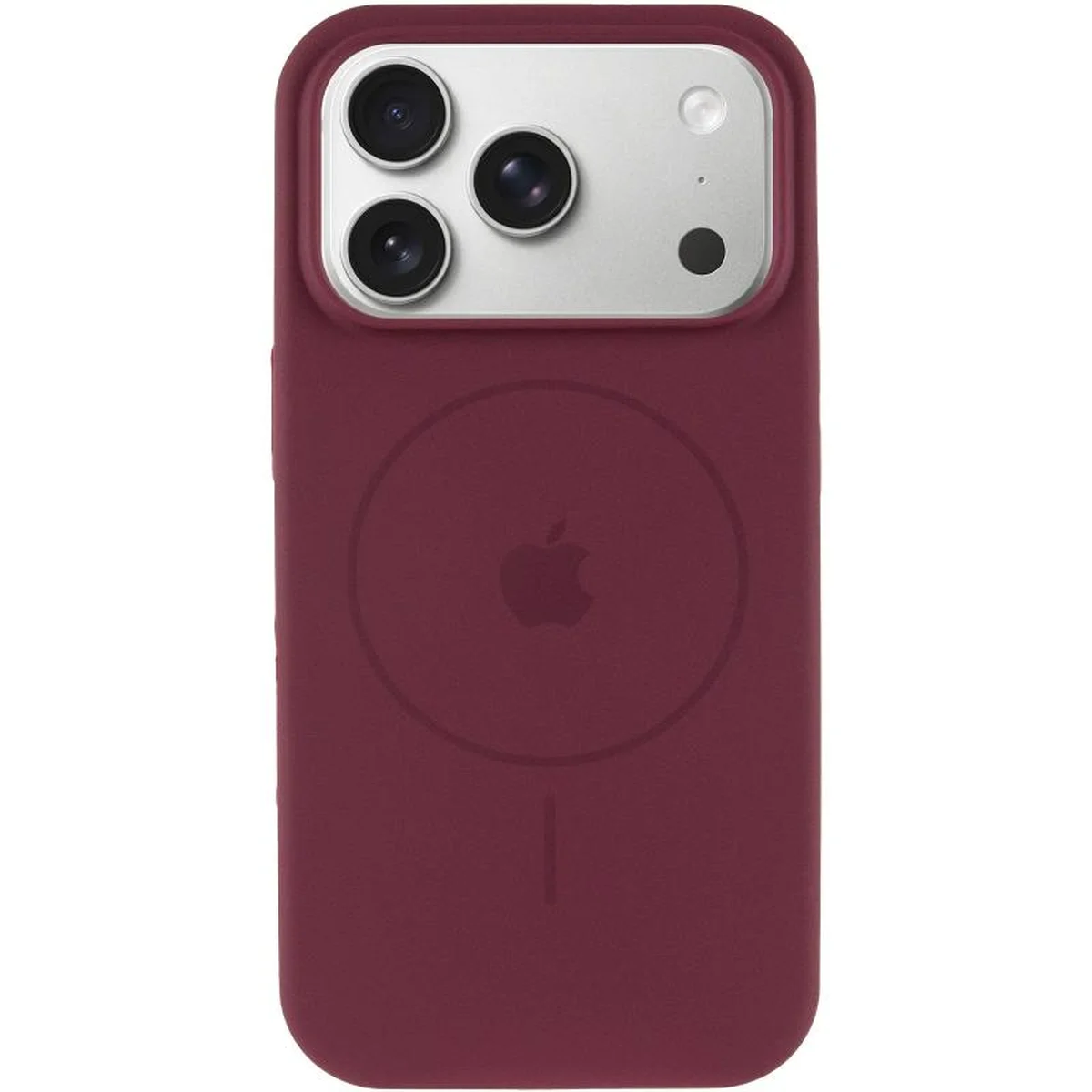Чохол Silicone Case Full Protective (AA) V2 with MagSafe для Apple iPhone 17 Pro (6.3") Бордовий / Plum