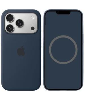Чохол Silicone case (AAA) with Magsafe and Animation для Apple iPhone 17 Pro (6.3") Midnight